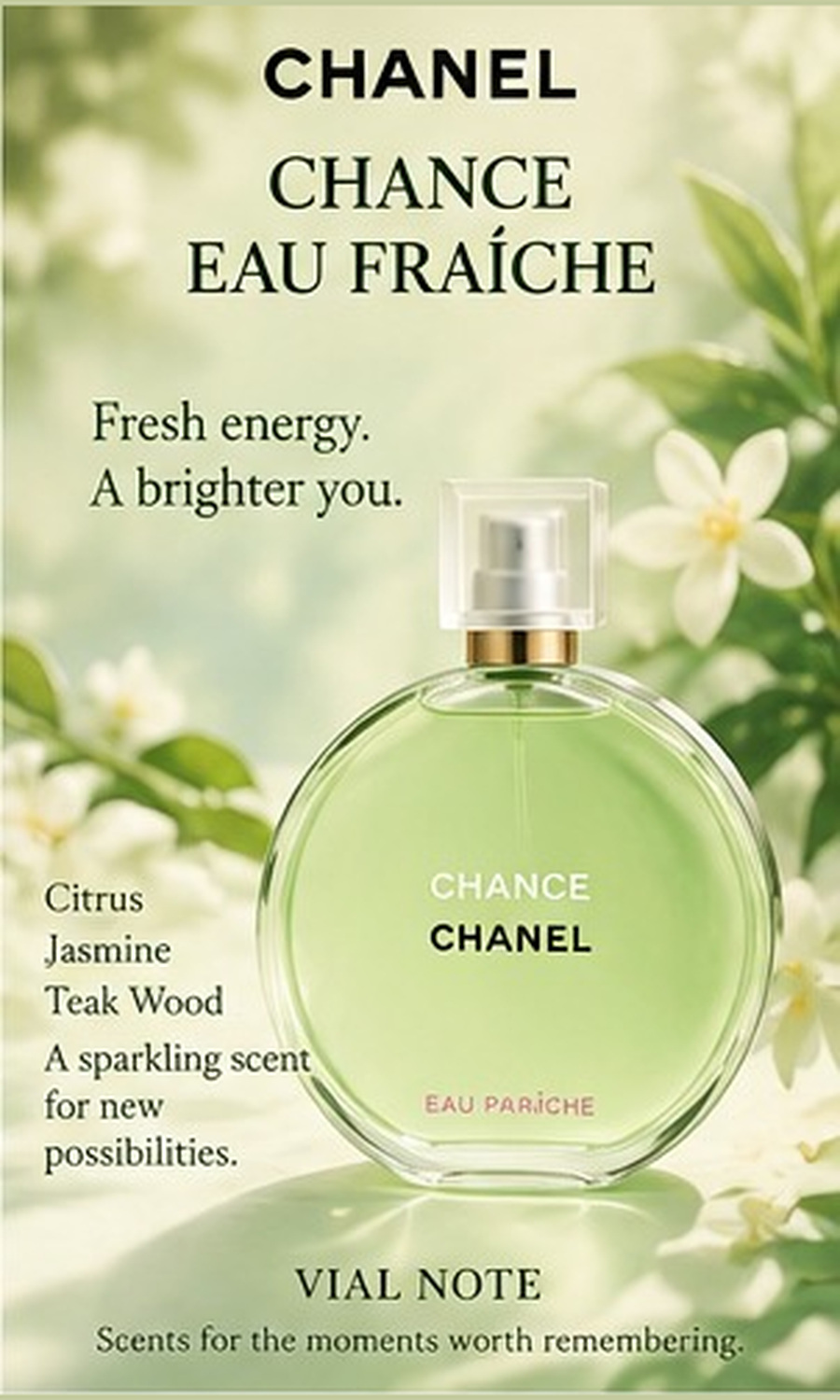 Chanel Chance Eau Fraîche scent story visual