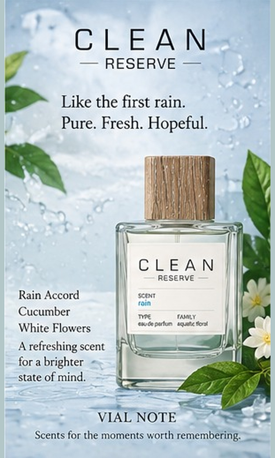 CLEAN RESERVE Rain scent story visual