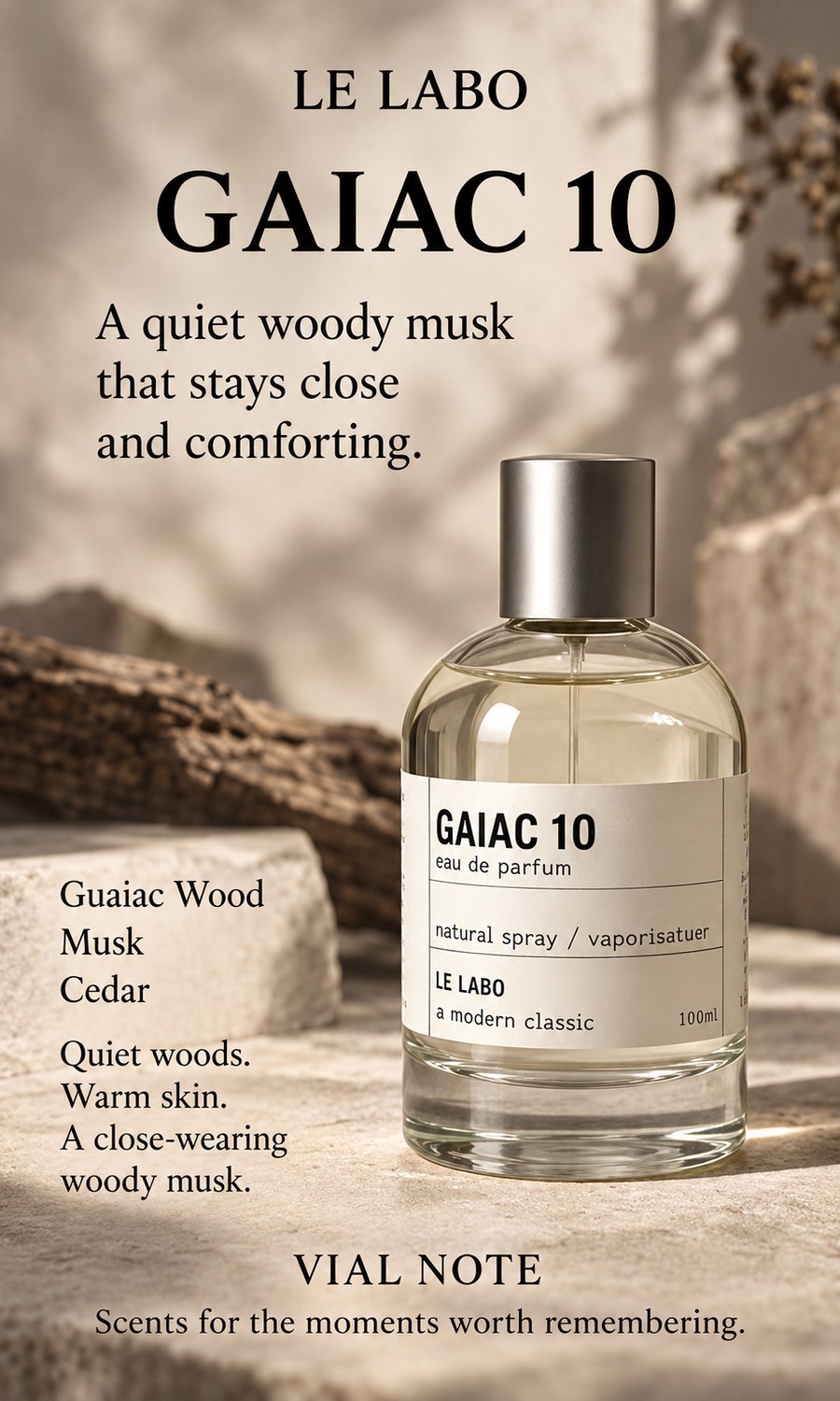 Le Labo Gaiac 10 Tokyo scent story visual