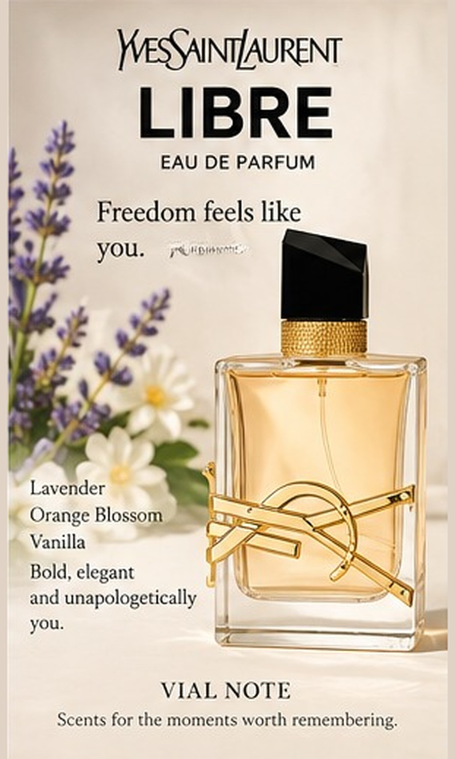 Yves Saint Laurent Libre Eau de Parfum scent story visual